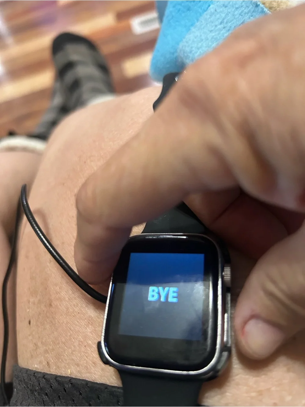 Smart Fitness Watch with Black Band - Unbranded